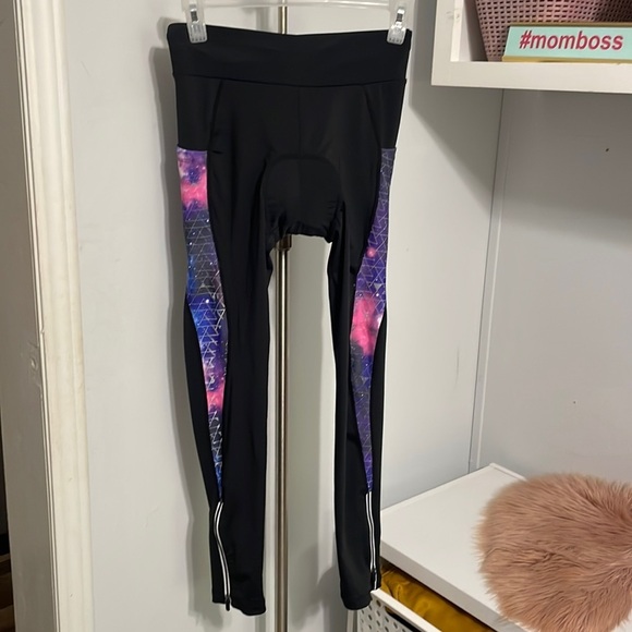 Spoear Black Galaxy Cycling Leggings Size S - Picture 1 of 10